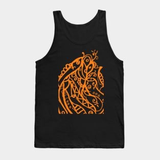 Very beautiful decorative orange abstract lines Tank Top